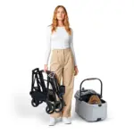 Ibiyaya Tinker Small Detachable Pet Stroller, Silver Grey - Image 2