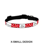Personalised Dog Collar - Spots Red - Image 2